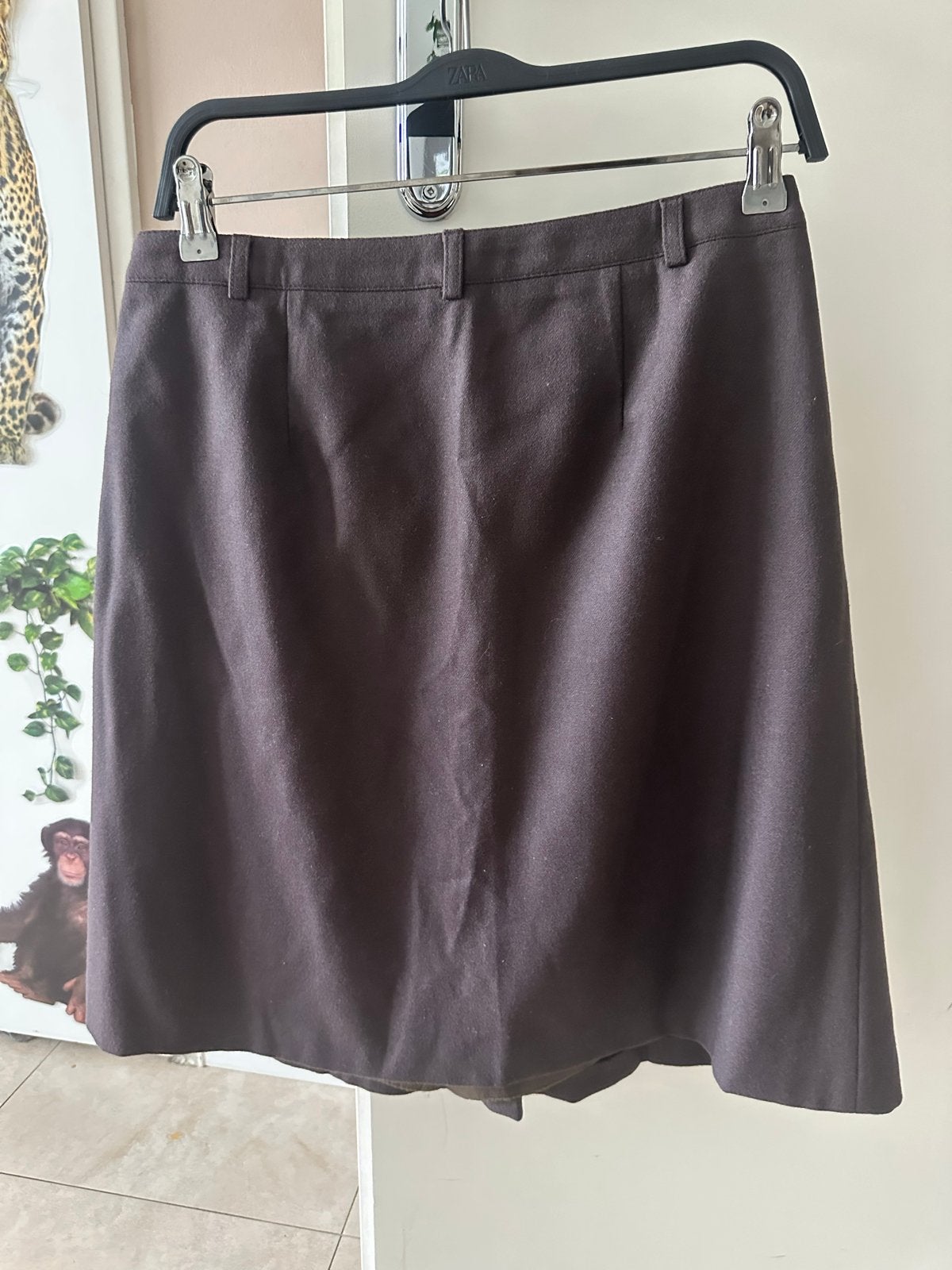 Hugo Boss bruine rok met gespen, maat 38, Maat 38/40 (M), Bruin, Ophalen of Verzenden, Zo goed als nieuw