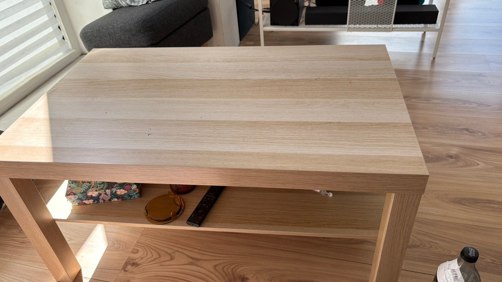 Koffie tafel + poef, Huis en Inrichting, Tafels | Bijzettafels, Ophalen, Rond, Minder dan 55 cm, 45 tot 60 cm
