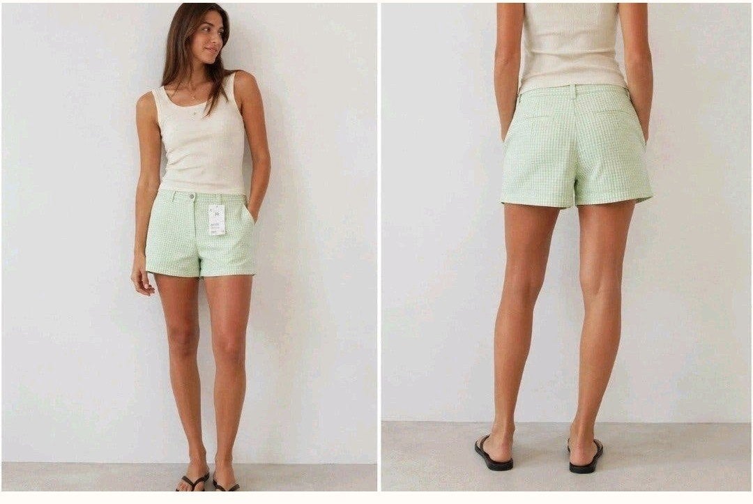 H&M geruite korte broek - maat 36, Kleding | Dames, H&M, Kort, Nieuw, Ophalen of Verzenden