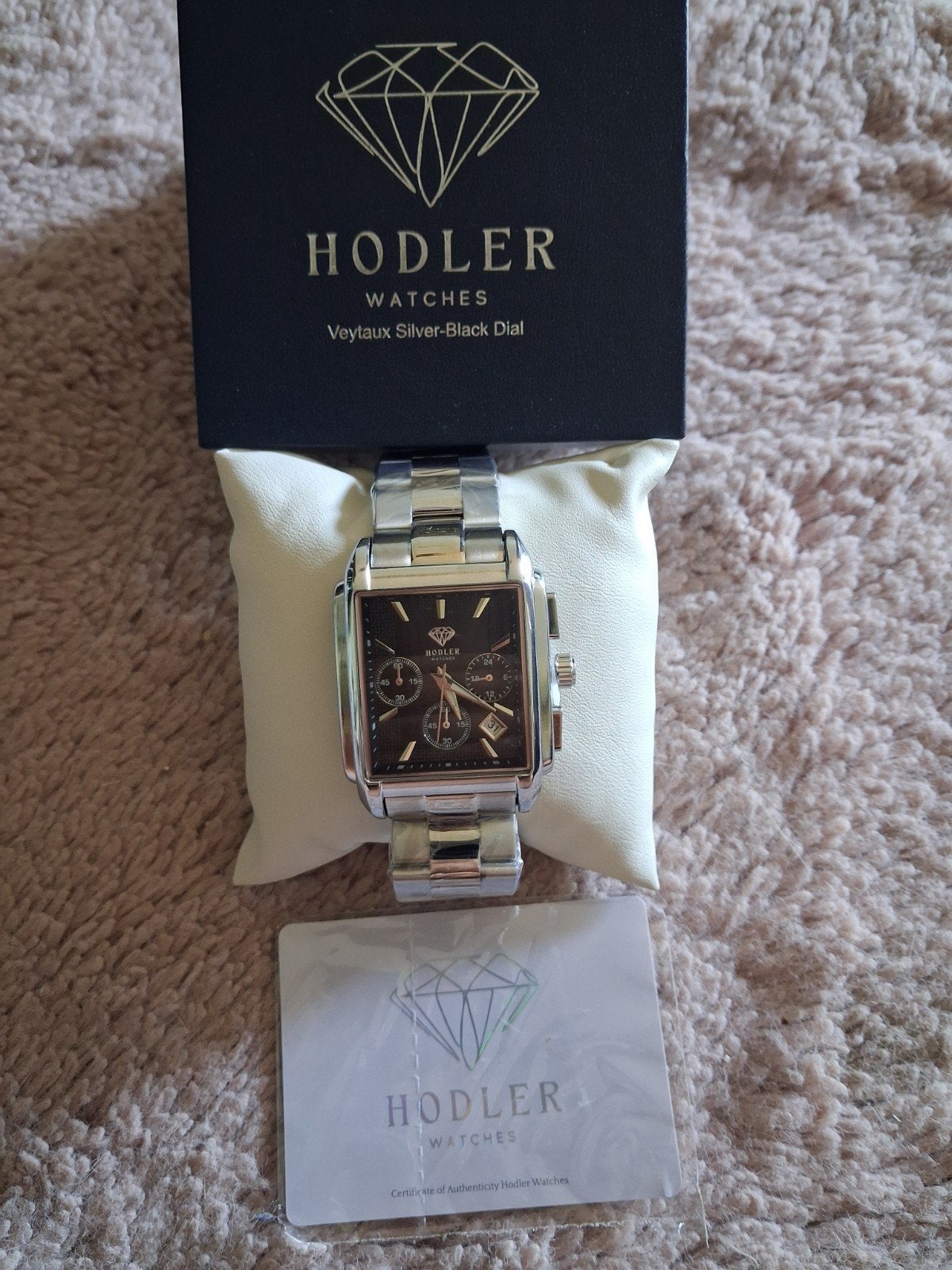 Hodler Veytaux Silver-Black Dial Horloge - nieuw, Sieraden, Tassen en Uiterlijk, Horloges | Heren, Overige merken, Staal, Staal