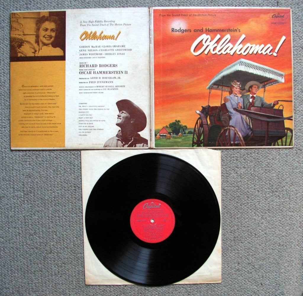 Rodgers And Hammerstein – Oklahoma! 12 nrs LP 1955 MONO MOOI, Inclusief binnenhoes, Ophalen of Verzenden, Zo goed als nieuw, 12 inch