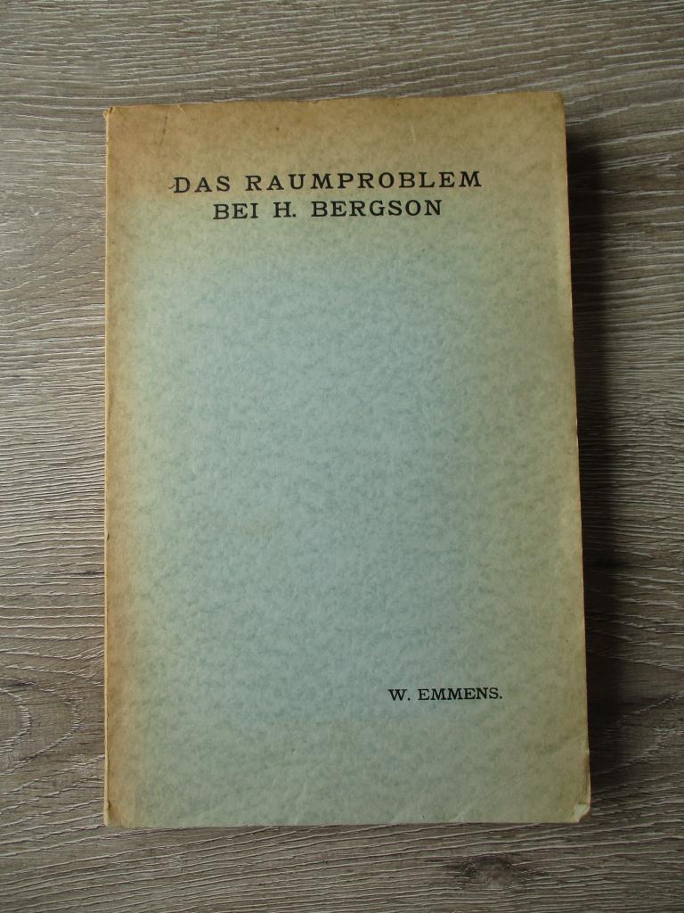 Das raumproblem bei H. Bergson - W. Emmens, Ophalen of Verzenden, Gelezen