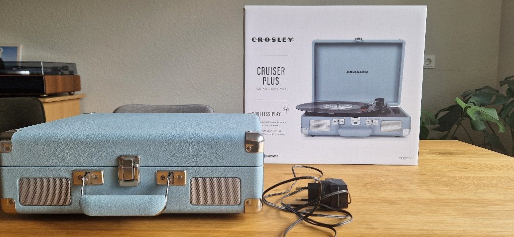 Crosley cruiser plus portable turntable platenspeler blauw, Pitch-regelaar, Zo goed als nieuw, Platenspeler, Ophalen