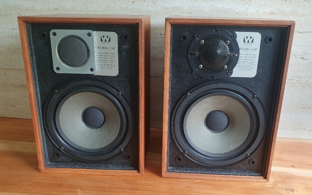 Vintage set Wharfedale Denton 2XP (1 niet originele tweeter), Ophalen, Stereo speakers, Wharfedale, Refurbished
