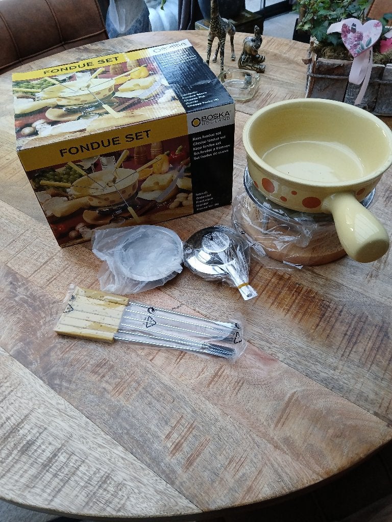 Boska Holland Kaasfondueset Compleet in Doos, Witgoed en Apparatuur, Fonduesets, Ophalen of Verzenden, Nieuw, Brander, Fondueset