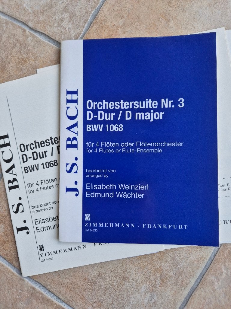 Bladmuziek 3 of meer fluiten. Klassiek 11 stuks, Klassiek, Ophalen of Verzenden, Zo goed als nieuw, Dwarsfluit of Piccolo