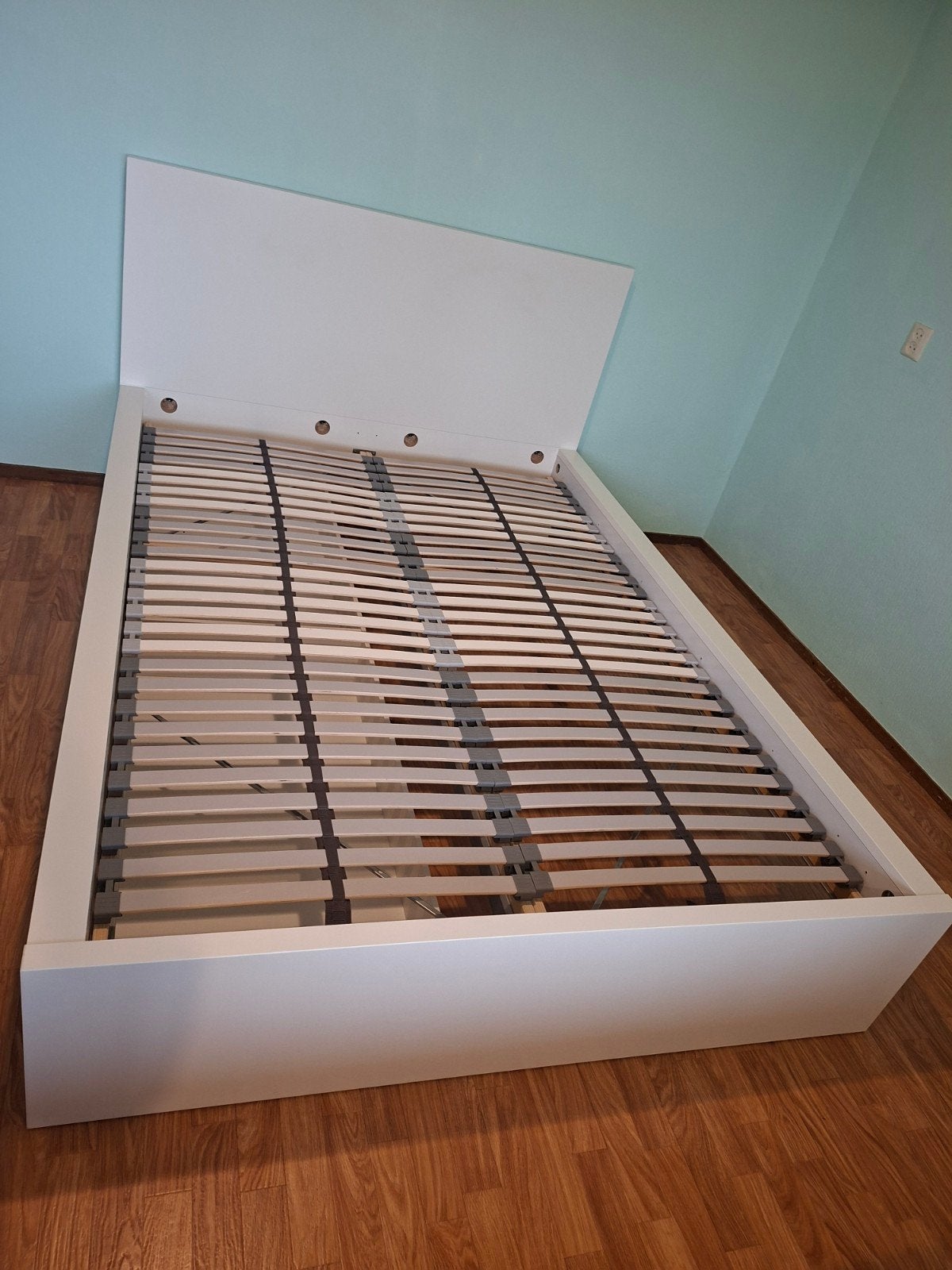 Ikea Malm bed wit 140x200cm met 2 opberglades, Ophalen, Wit, Tweepersoons, 140 cm