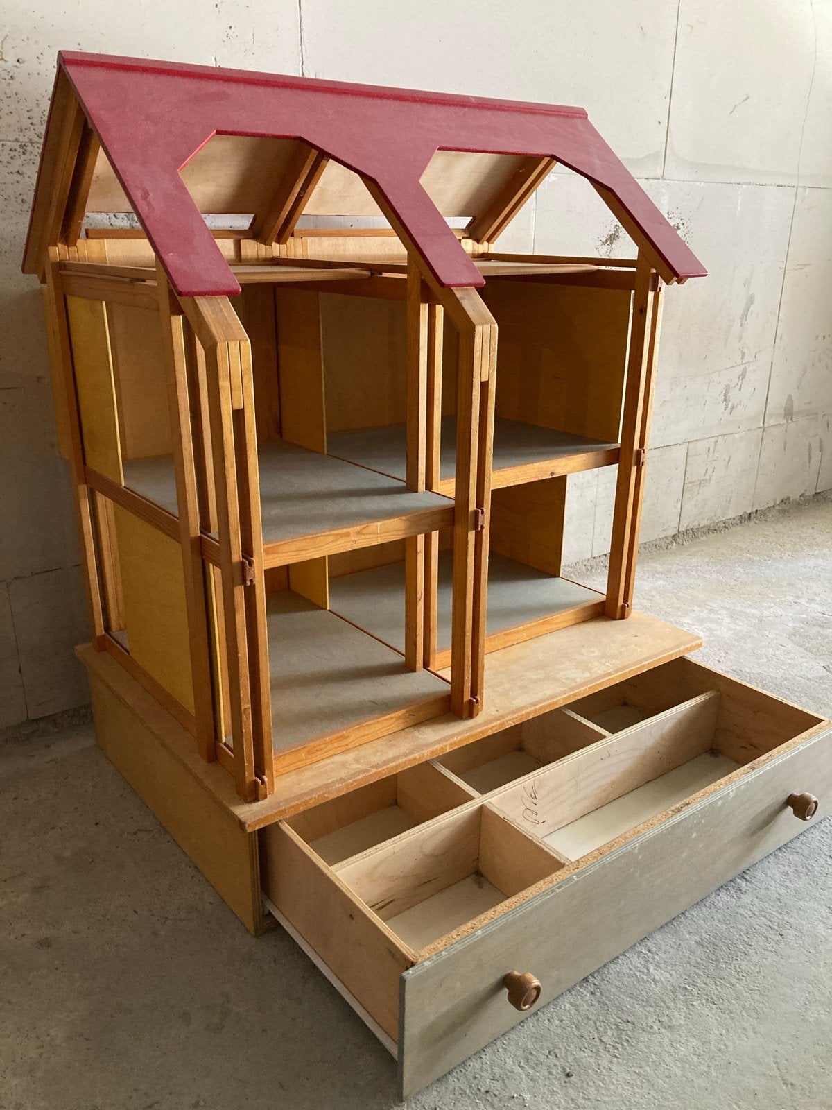 Houten Poppenhuis, Vintage, Ophalen, Gebruikt, Poppenhuis