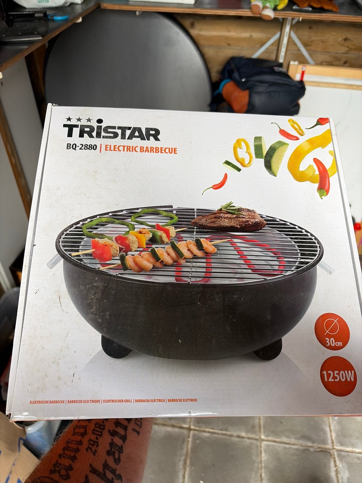 Nieuwe Tristar BQ-2880 Elektrische Barbecue - 1250W, Ophalen, Nieuw