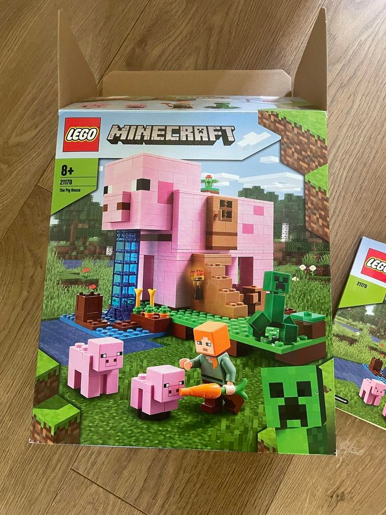 Lego Minecraft 21170 Het Varkenshuis - Compleet met doos, Ophalen, Minecraft, Lego, Zo goed als nieuw