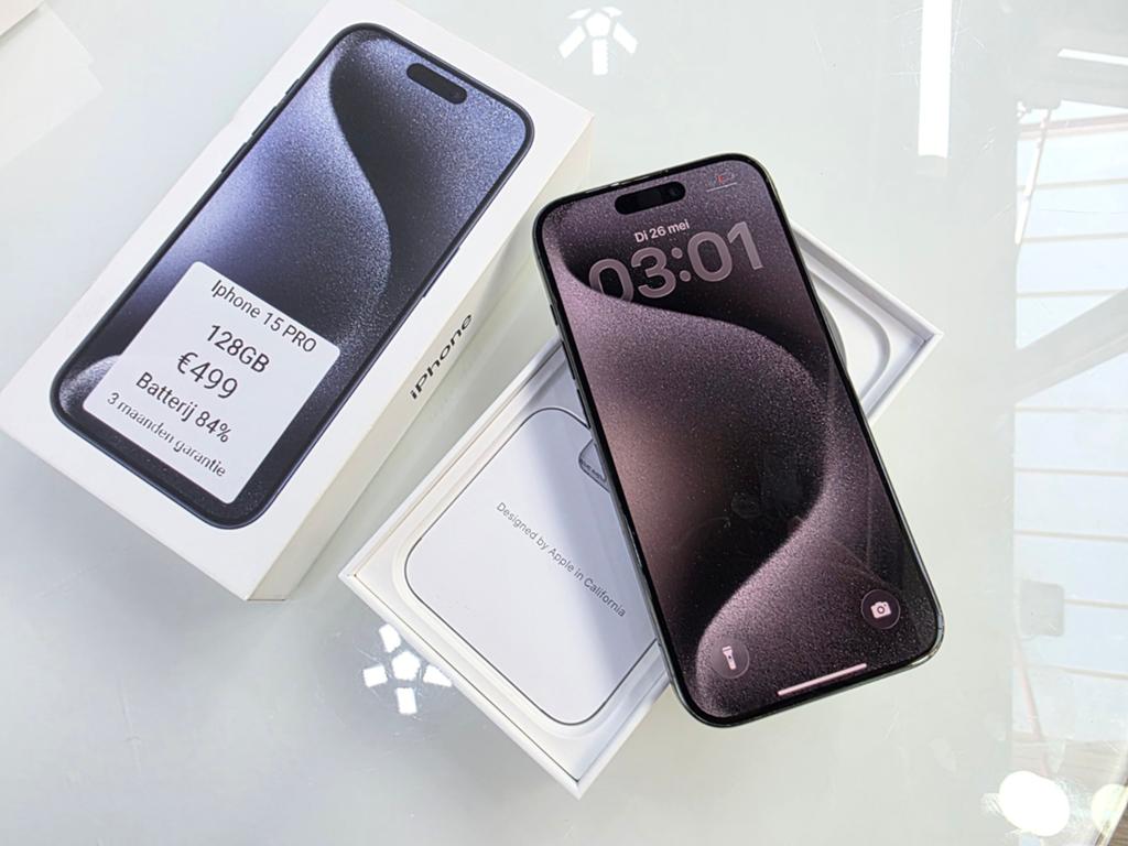 Iphone 15 PRO 128GB, Overige modellen, RJ Smartphone Lelystad, 8223AC, Ophalen of Verzenden