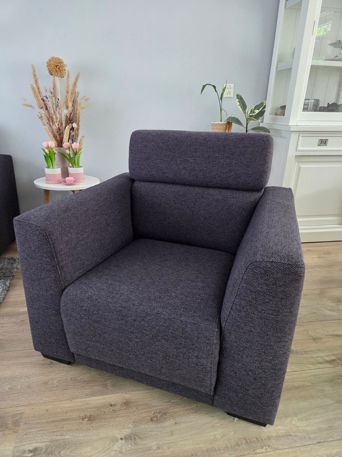 Comfortabele fauteuil met verstelbare hoofdsteun, Huis en Inrichting, Ophalen, 75 tot 100 cm, Zo goed als nieuw, 75 tot 100 cm