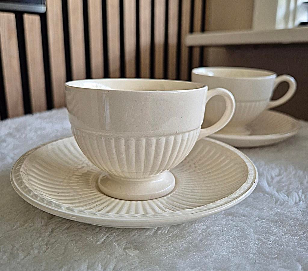 2 Wedgwood Edme kop en schotel, Huis en Inrichting, Keuken | Servies, Ophalen of Verzenden, Zo goed als nieuw, Wedgwood, Kop(pen) en/of Schotel(s)