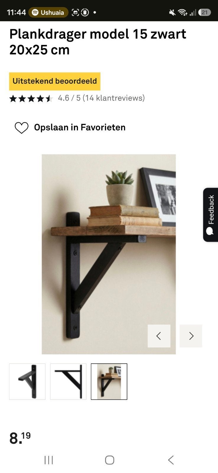 4 planken 160 cm met 6 Karwei plankdragers, Ophalen, Gebruikt