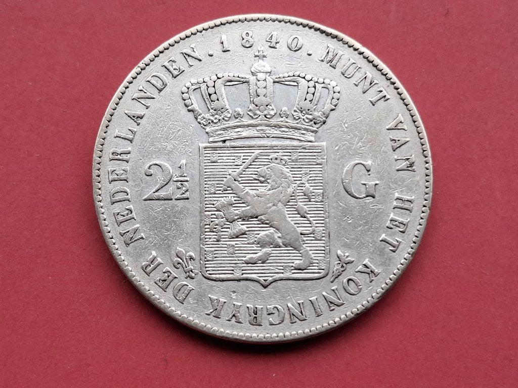 2,5 gulden 1840, Zilver, Ophalen of Verzenden, Koning Willem I, Losse munt