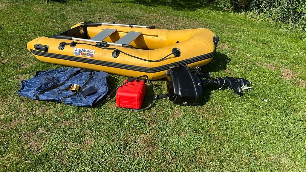 Rubberboot met 5 pkMotor - Benzinefilter te vervangen, Watersport en Boten, Rubberboten, Ophalen, Gebruikt, Benzine, Overige materialen