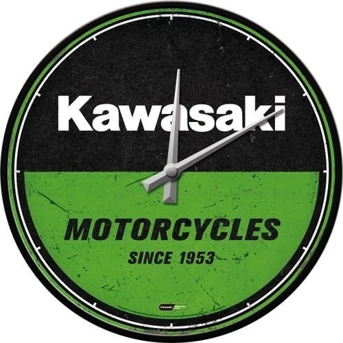 Kawasaki motorcycles reclame klok wandklok wanddeco deco, Ophalen of Verzenden, Gebruikt, Auto's