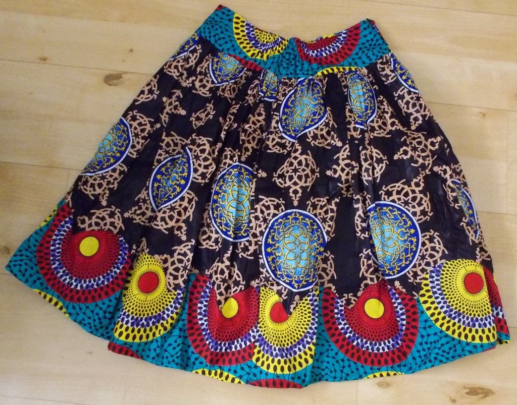 Aparte Afrikaanse/ethnische print rok van Guyawax! M, Kleding | Dames, Maat 38/40 (M), Nieuw, Knielengte, Meerkleurig