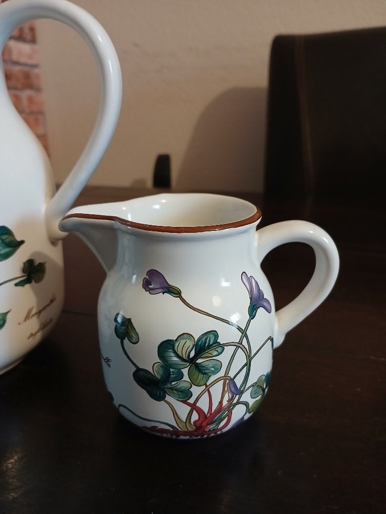 Villeroy & Boch Botanica Koffiekan en Melkkan, Ophalen of Verzenden, Zo goed als nieuw, Overige stijlen, Porselein