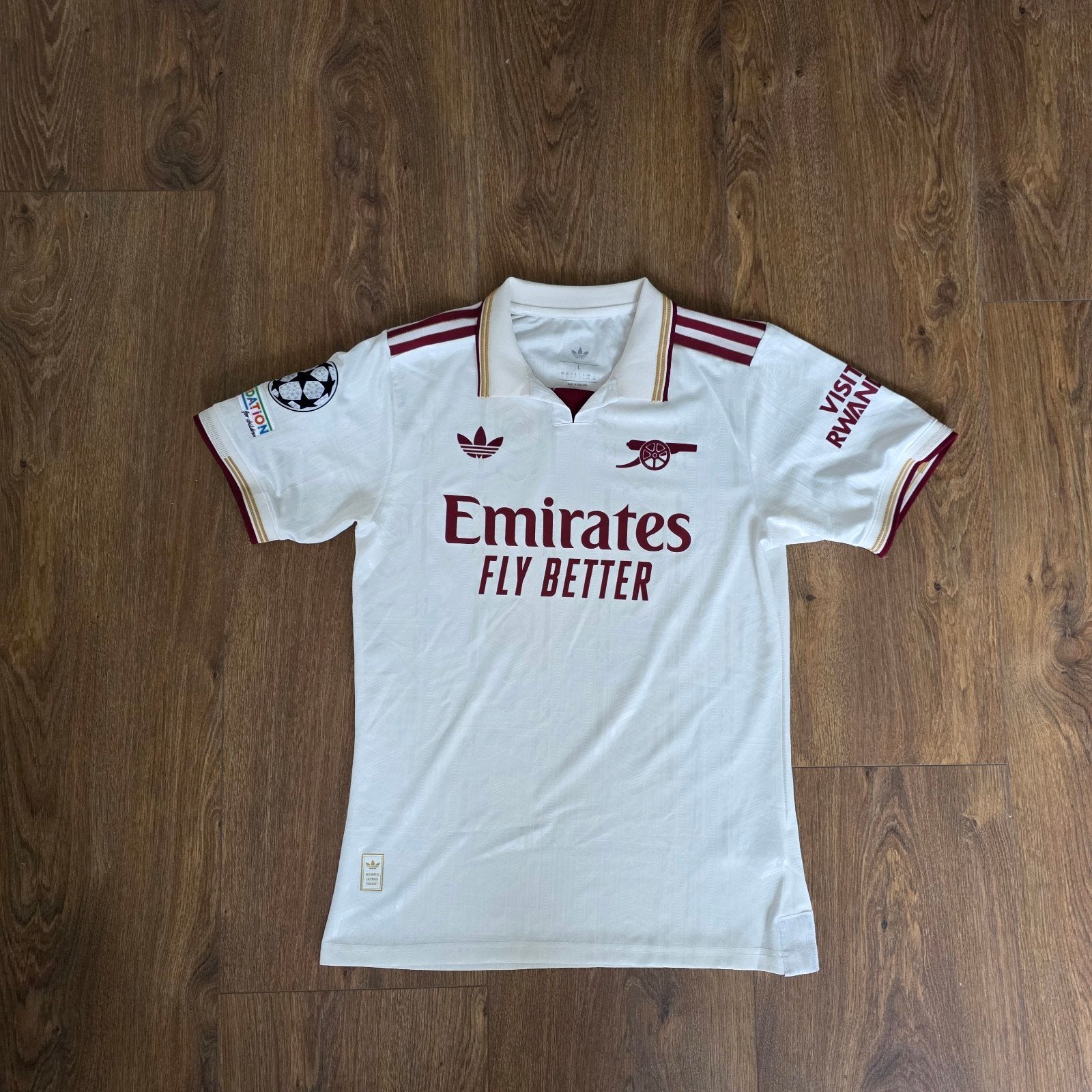 Adidas Arsenal Retro Thuisshirt Maat L, Maat 52/54 (L), Wit, Ophalen of Verzenden, Zo goed als nieuw
