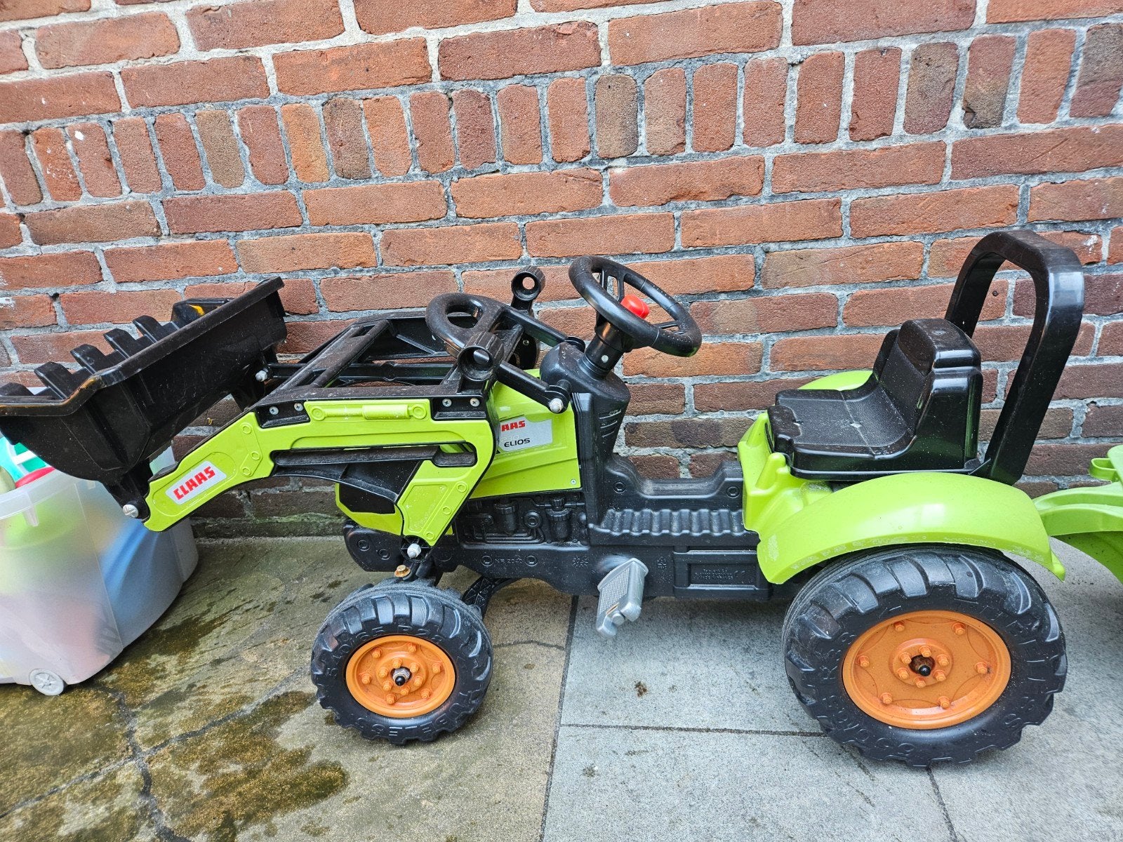Claas Traptractor met voorlader en aanhanger, Ophalen, Gebruikt, Trapvoertuig