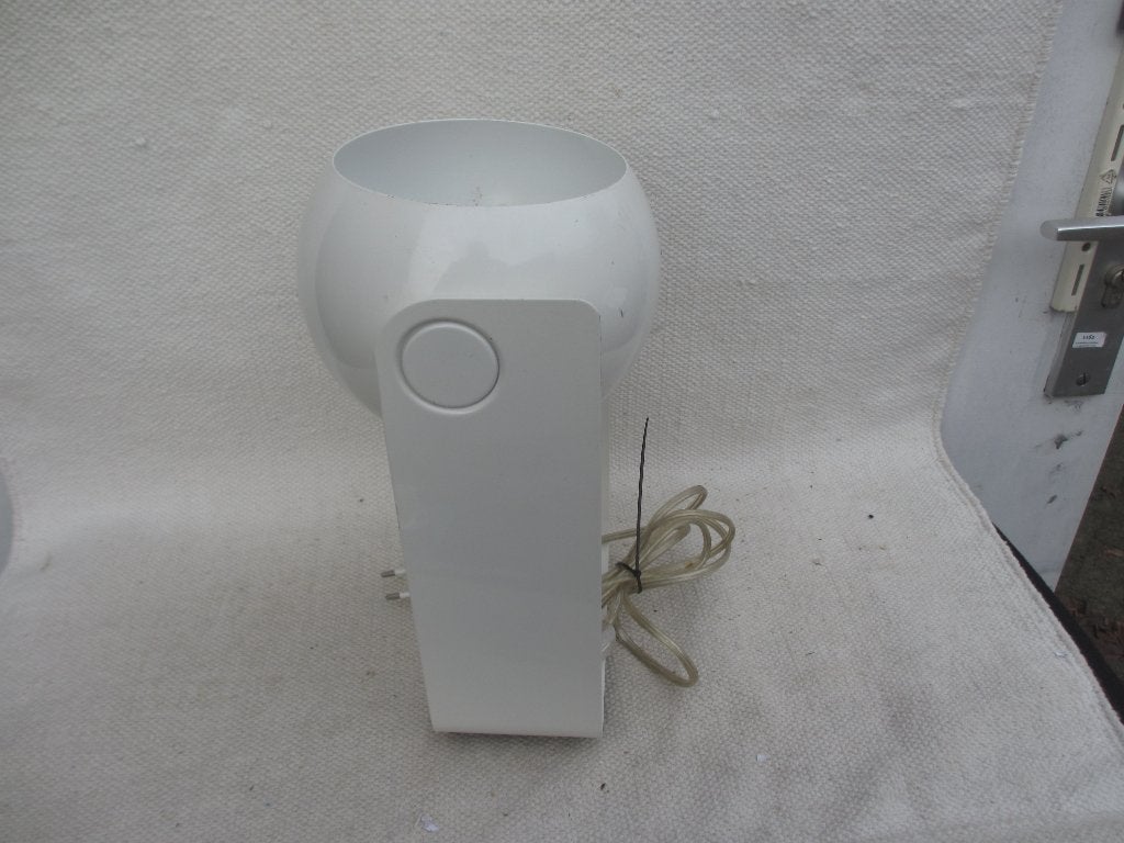 Heel mooie witte Space age / eyeball tafellamp jaren '80, Overige typen, Overige merken, Met schakelaar, Wit