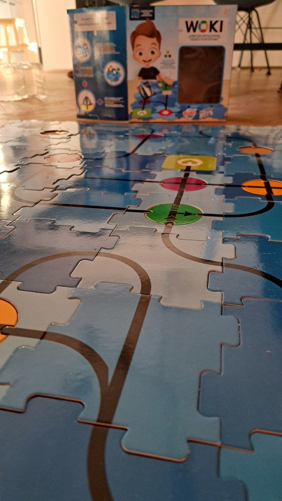 Woki robot met puzzelmat - Leer programmeren, Ophalen of Verzenden, Gebruikt, Overige typen, Met wieltjes