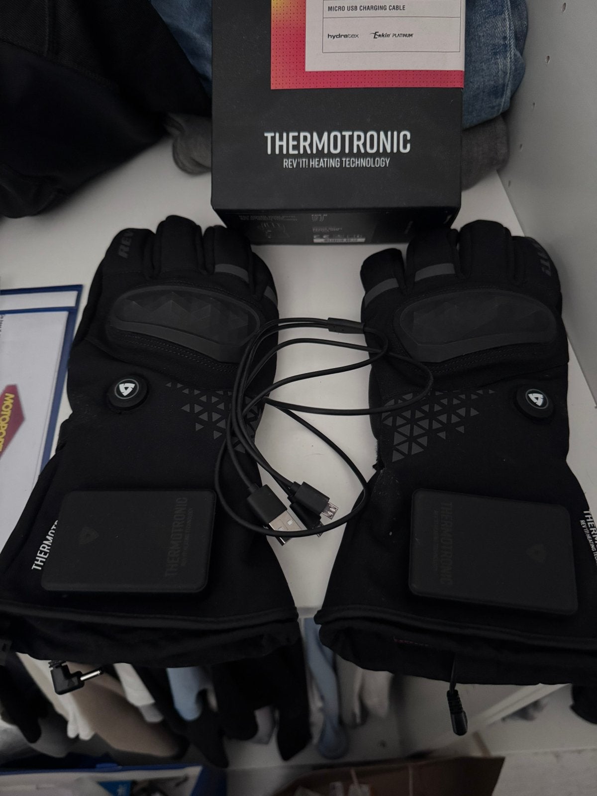 Rev'it verwarmde handschoenen, Motoren, Accessoires | Overige, Ophalen, Gebruikt