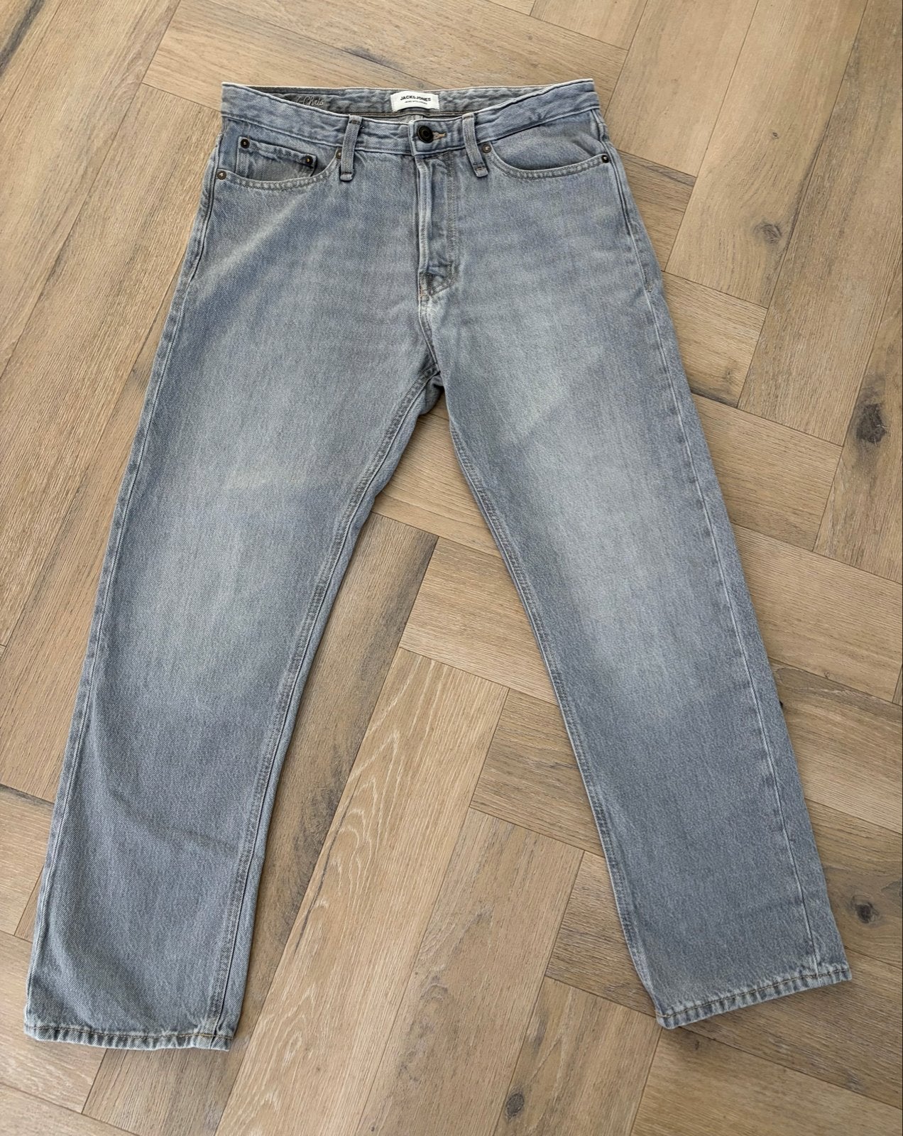 Jack & Jones heren spijkerbroek grijs maat 31/30, Ophalen of Verzenden, Gedragen, Grijs, W32 (confectie 46) of kleiner