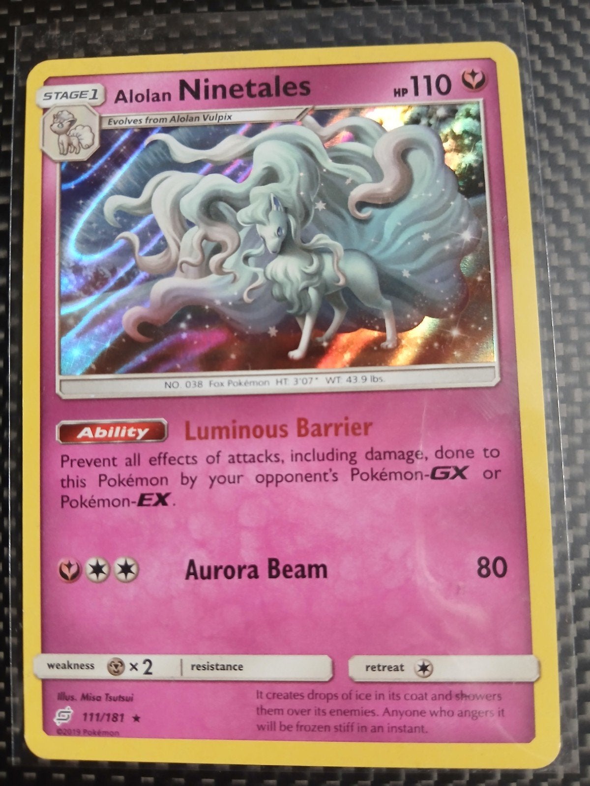 alolan ninetales, Ophalen, Zo goed als nieuw, Losse kaart, Foil