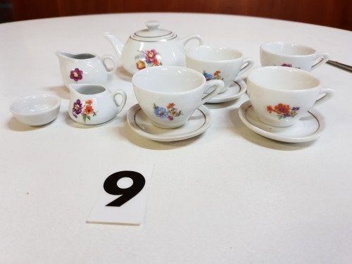 mini servies bloemen, Antiek en Kunst, Antiek | Servies compleet, Ophalen of Verzenden