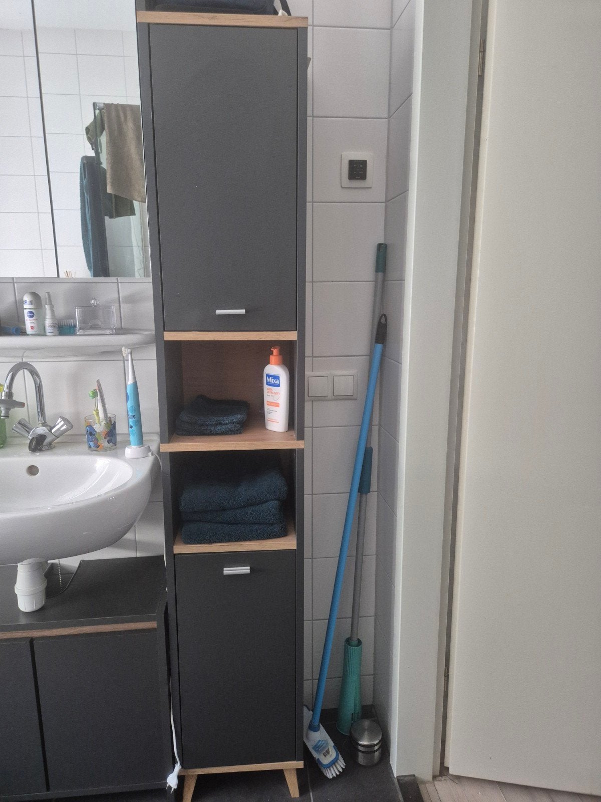 Complete Badkamermeubelset, Spiegelkast, Zo goed als nieuw, Minder dan 100 cm, 25 tot 50 cm