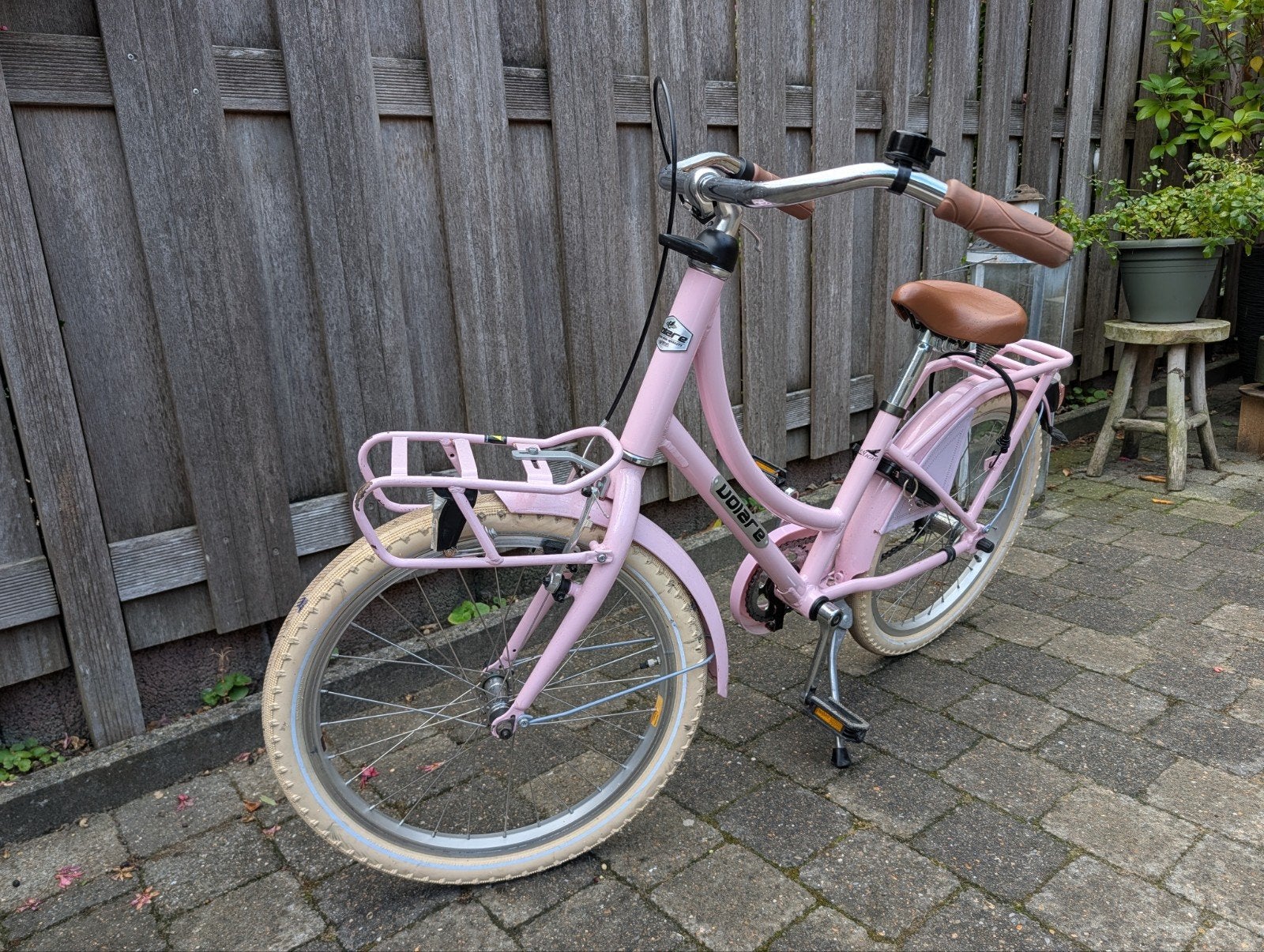 Volare 20 inch meisjesfiets - Roze, Ophalen, Gebruikt, Velgrem, Volare