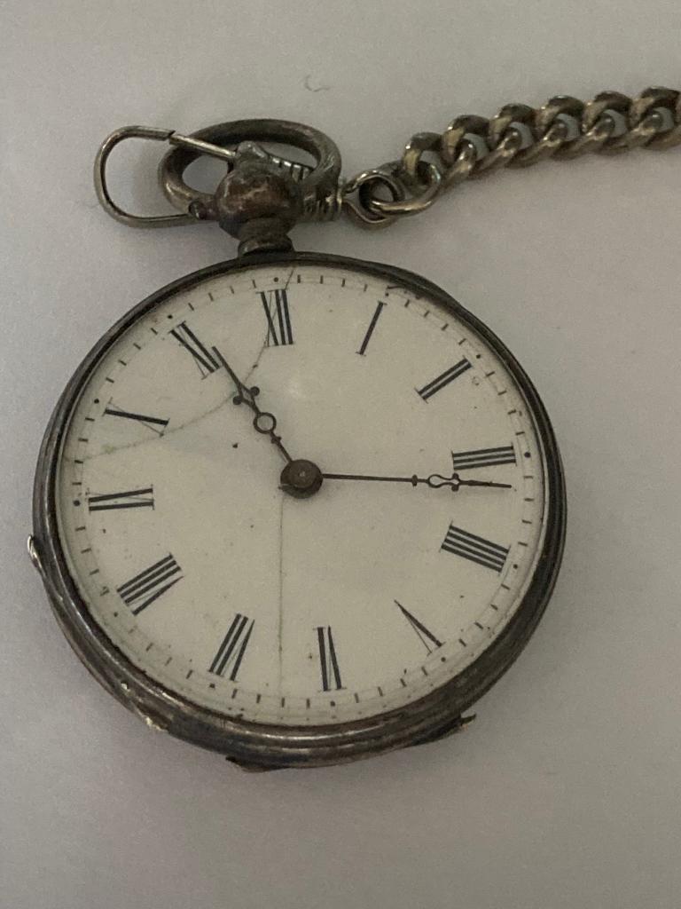 Eylissare 4 Rubis nr 4482 antiek zakhorloge, Sieraden, Tassen en Uiterlijk, Overige merken, Zakhorloge, Staal, Ophalen of Verzenden
