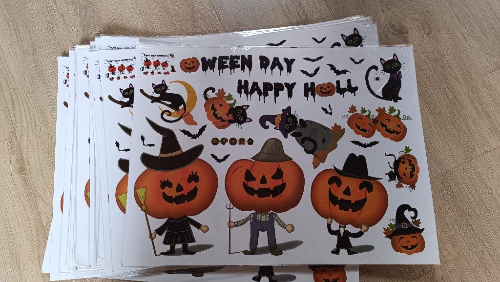 Halloween raamstickers, Ophalen of Verzenden, Nieuw, Feestartikel, Halloween of Griezel