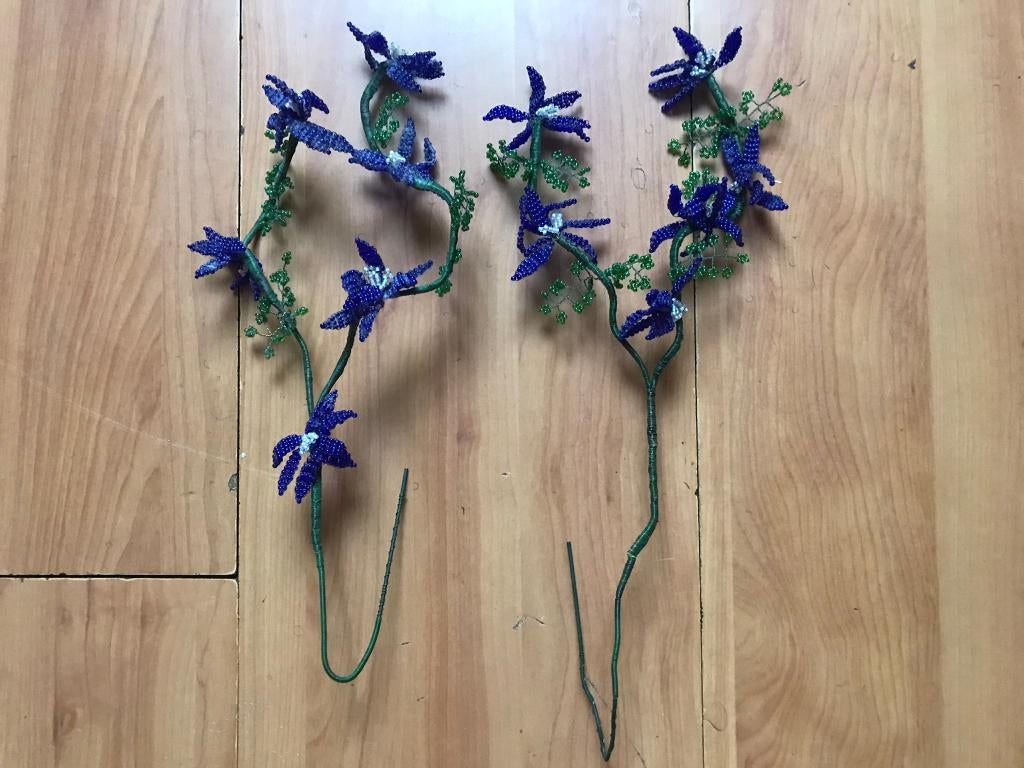 Vintage Franse kralen bloemen, Ophalen of Verzenden