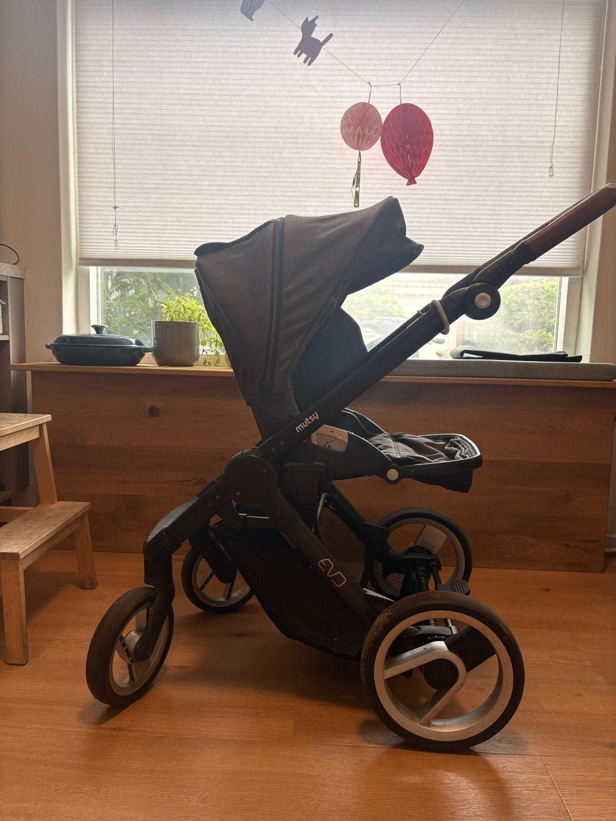 Mutsy Evo kinderwagen, Gebruikt, Verstelbare duwstang, Mutsy, Ophalen