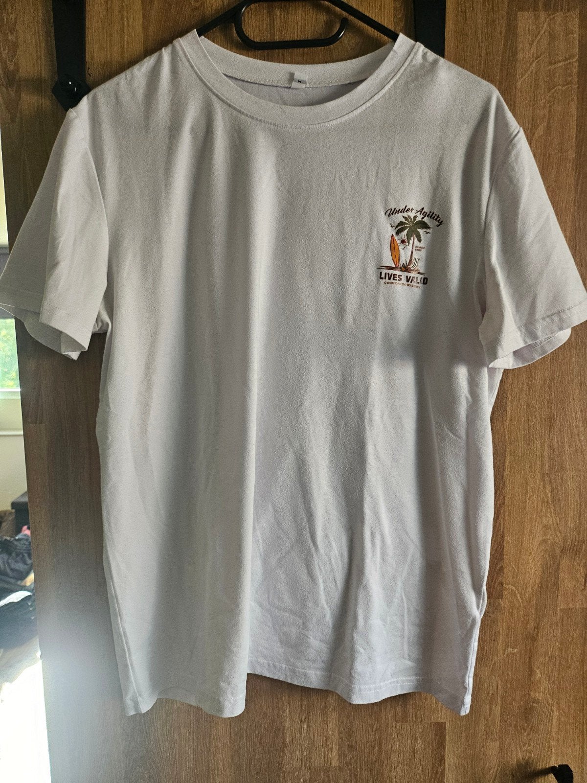 Wit T-shirt met 'Under Agility' print - Maat M