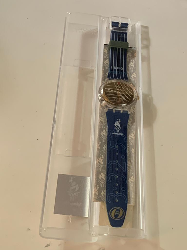 Swatch Olympische Spelen Horloge - Moscow/Los Angeles '84, Ophalen of Verzenden