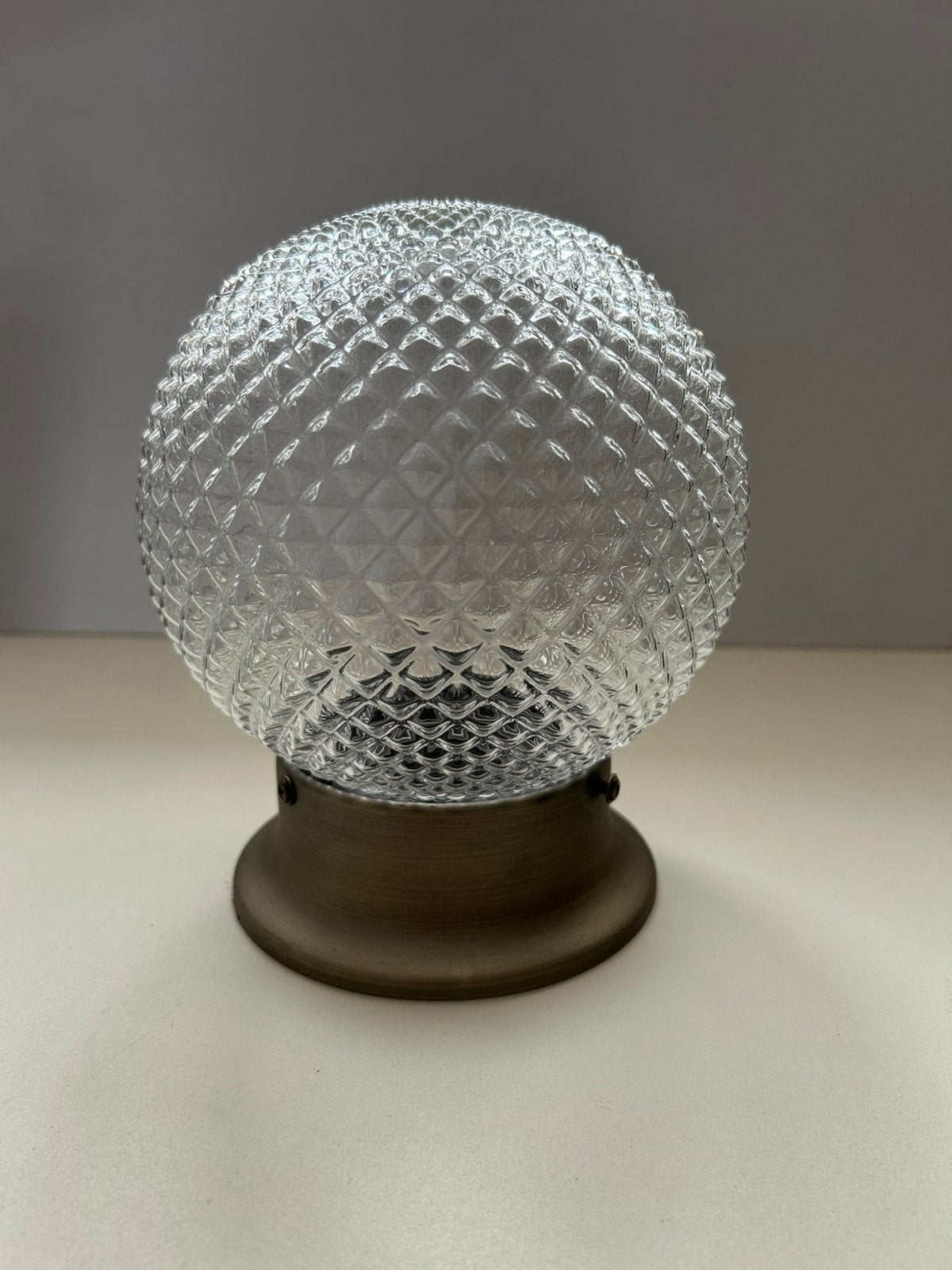 Plafondlamp ananasglas, Ophalen of Verzenden, Zo goed als nieuw, Glas