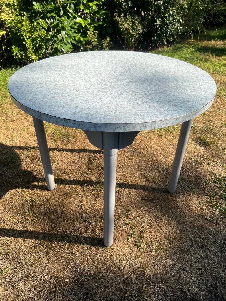 Ronde eettafel Ø 88 cm – 75 cm hoog houten poten, Huis en Inrichting, Tafels | Eettafels, Ophalen, Gebruikt, 100 tot 150 cm, Rond
