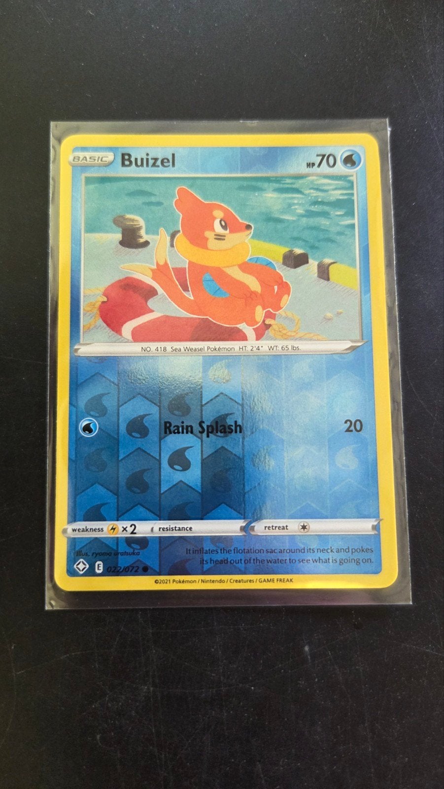 Buizel 022/072 Reverse Holo - Shining Fates, Verzenden, Zo goed als nieuw, Losse kaart, Foil