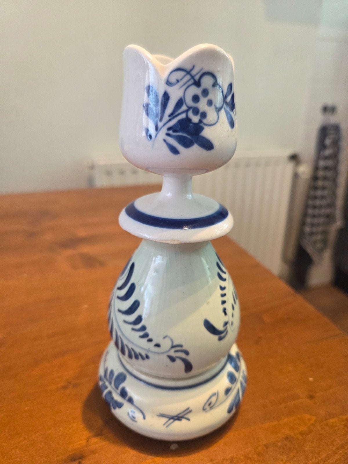 Delfts Blauwe Kandelaar - Handgeschilderd, Ophalen of Verzenden