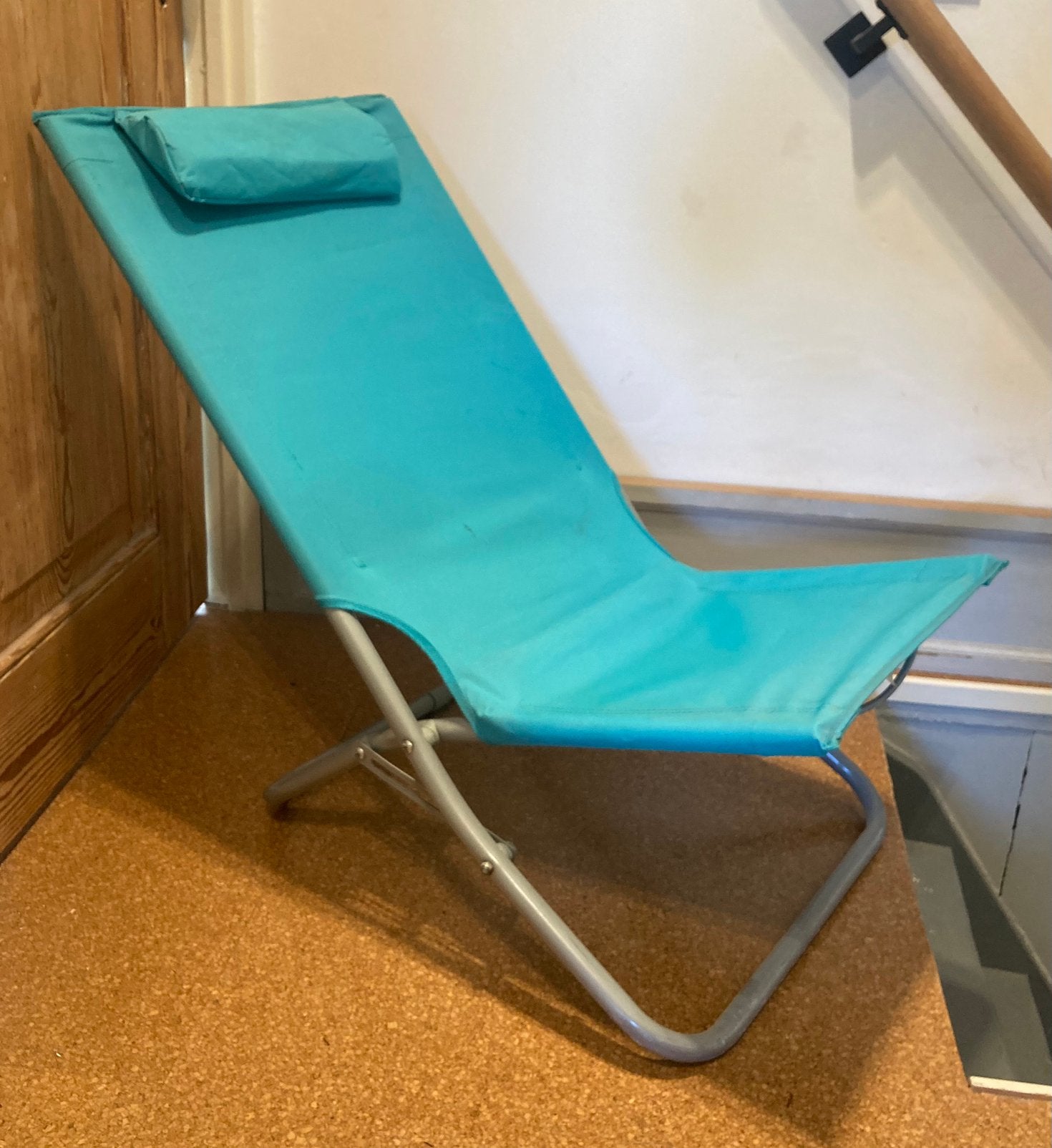 Strandstoel blauw inklapbaar, Ophalen of Verzenden, Zo goed als nieuw, Campingstoel