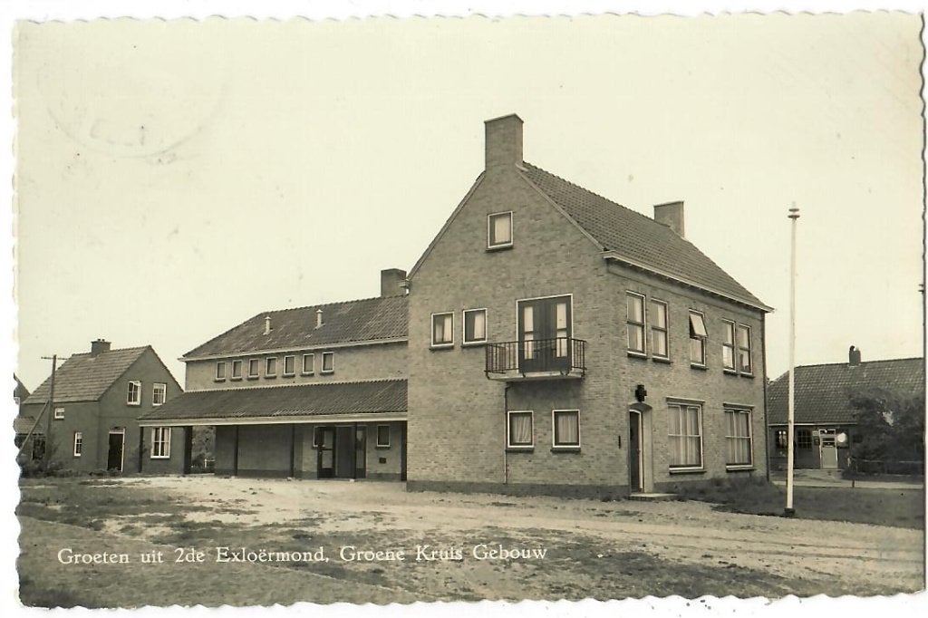 2e Exloërmond - Groene Kruis Gebouw, Verzenden, 1940 tot 1960, Gelopen, Drenthe