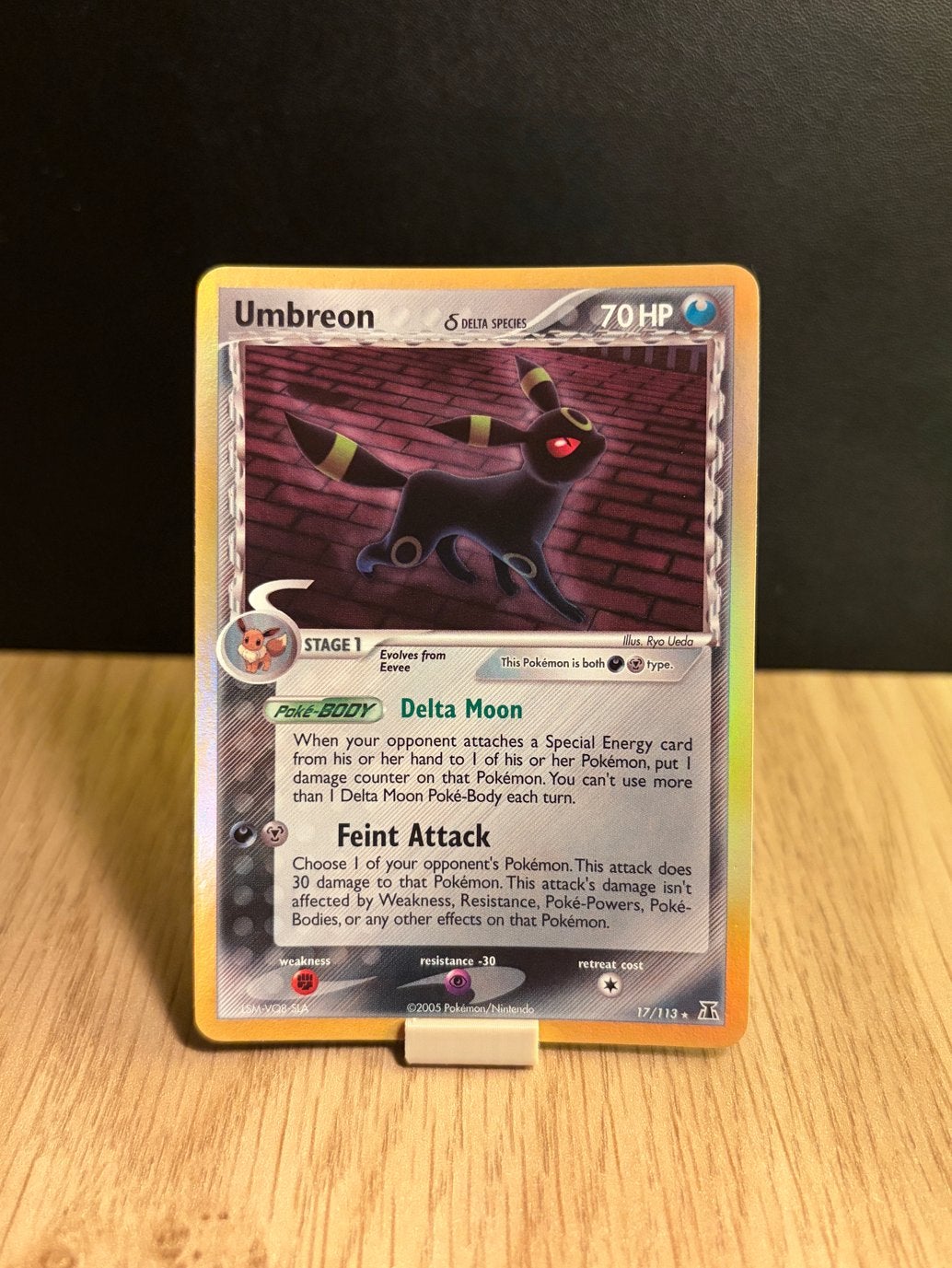 Umbreon Delta Species Pokémon Kaart 17/113, Ophalen, Zo goed als nieuw, Losse kaart