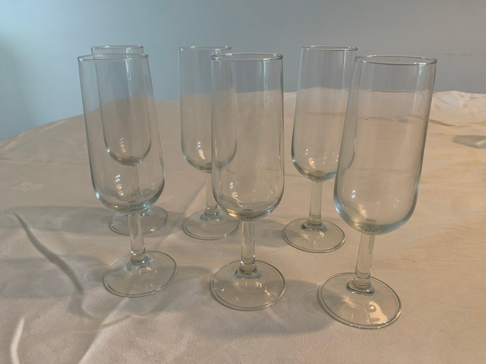 Vintage Champagne flutes - set van 6 - jaren '60, Antiek en Kunst, Ophalen