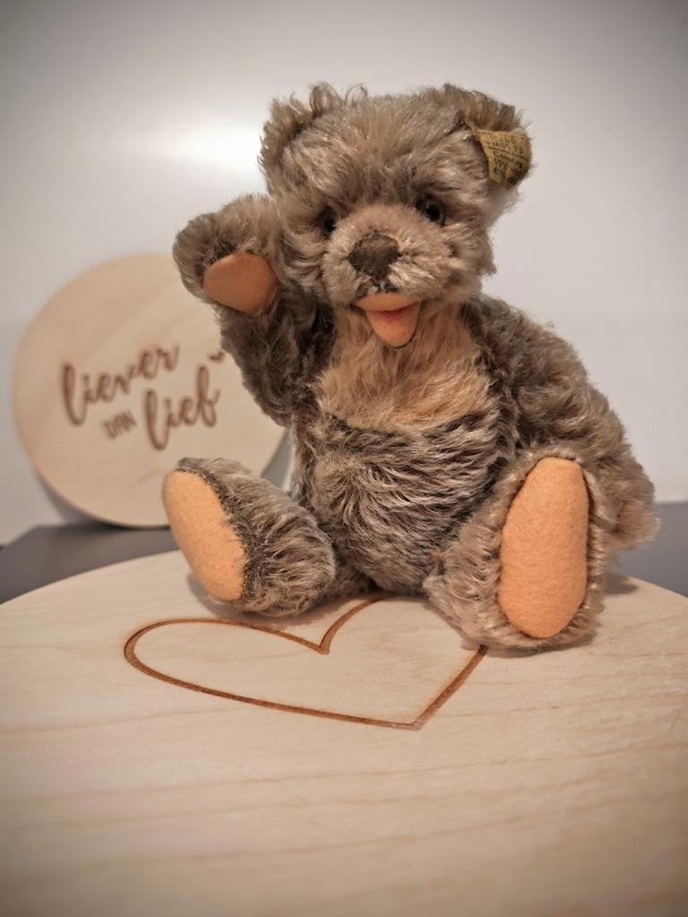 Steiff teddybeer vintage oud knop label karaktervol, Ophalen of Verzenden, Gebruikt, Stoffen beer, Steiff