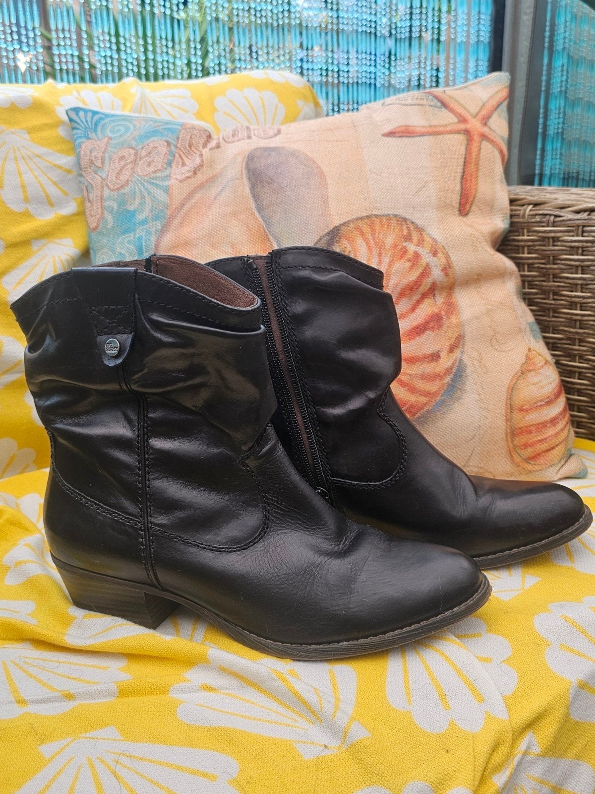 No stress lage leren laarzen mt 39, Kleding | Dames, Schoenen, Ophalen of Verzenden, Zo goed als nieuw, Zwart