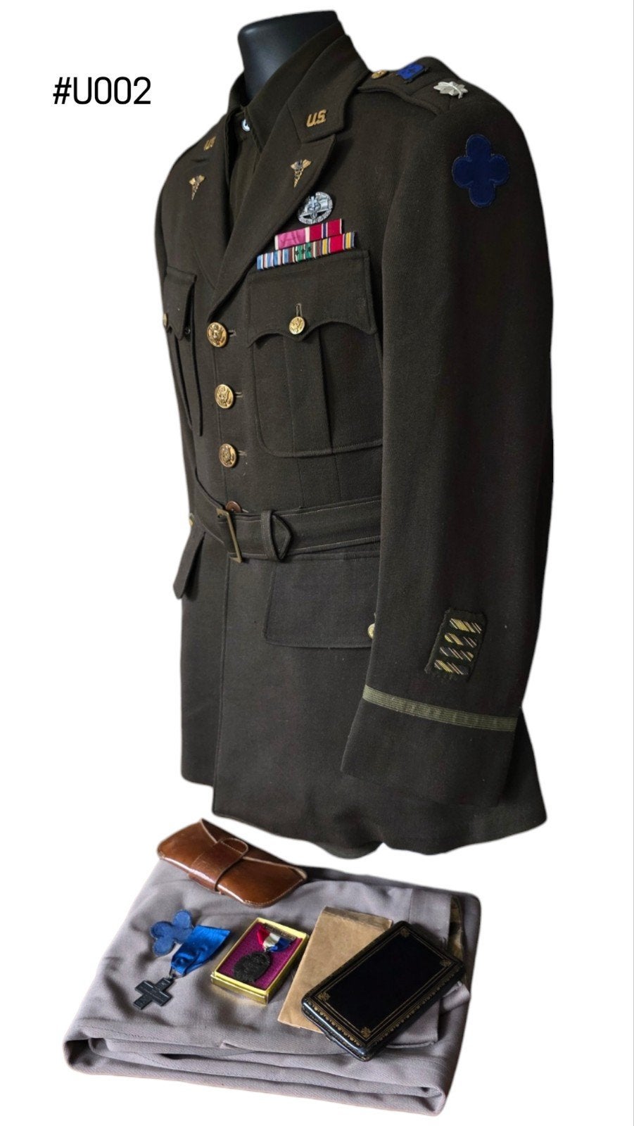 US WWII Lt. Col. 88th Infantry Division Uniform Grouping, Ophalen of Verzenden, Landmacht, Amerika, Kleding of Schoenen